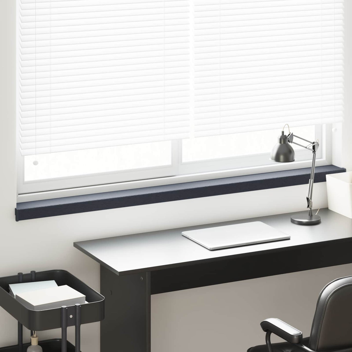 Vindueskarm Anthracit med træstruktur 160 x 10 x 4,5 cm PVC