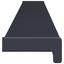 Vindueskarm Anthracit med træstruktur 140 x 15 x 4,5 cm PVC