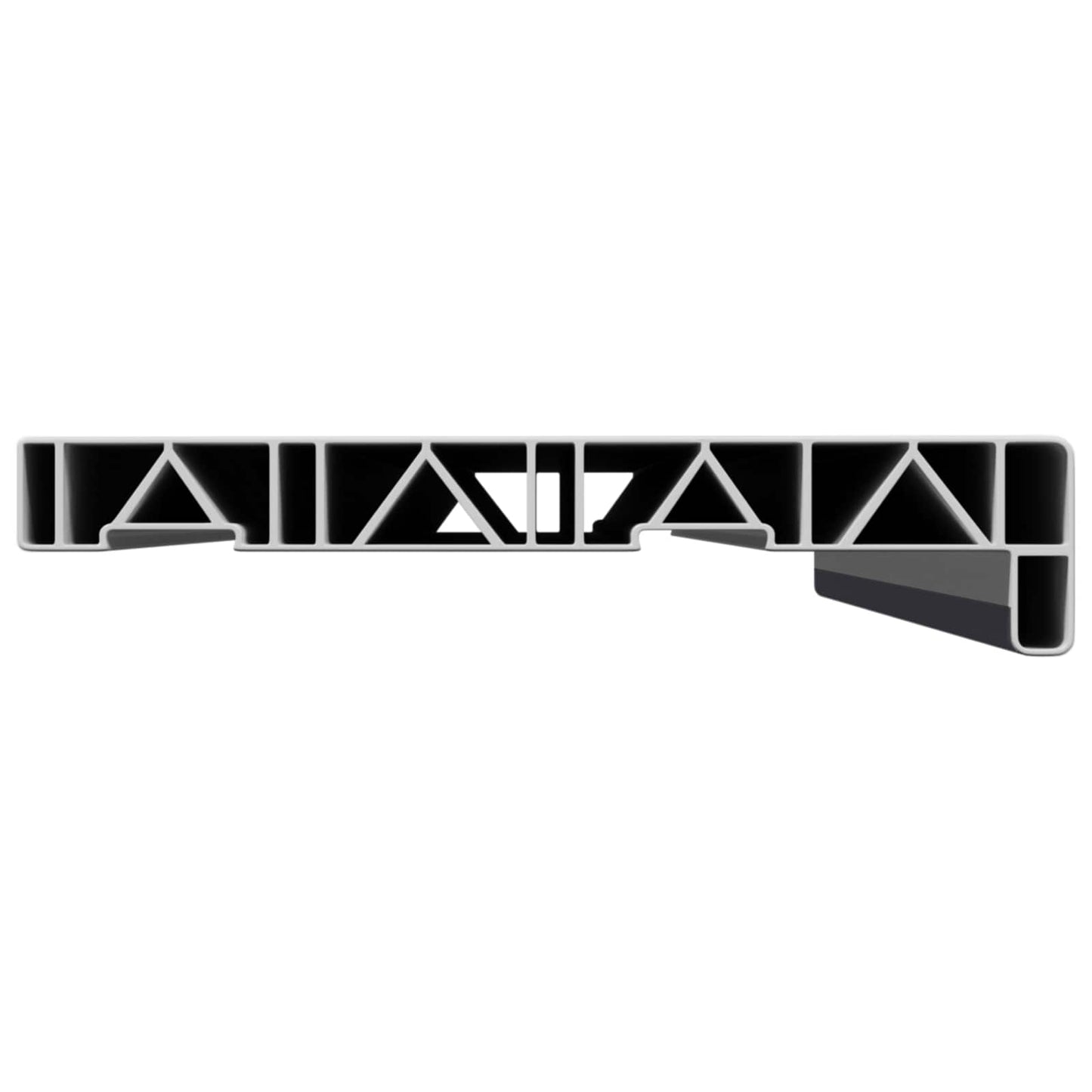 Vindueskarm Anthracit med træstruktur 100 x 20 x 4,5 cm PVC