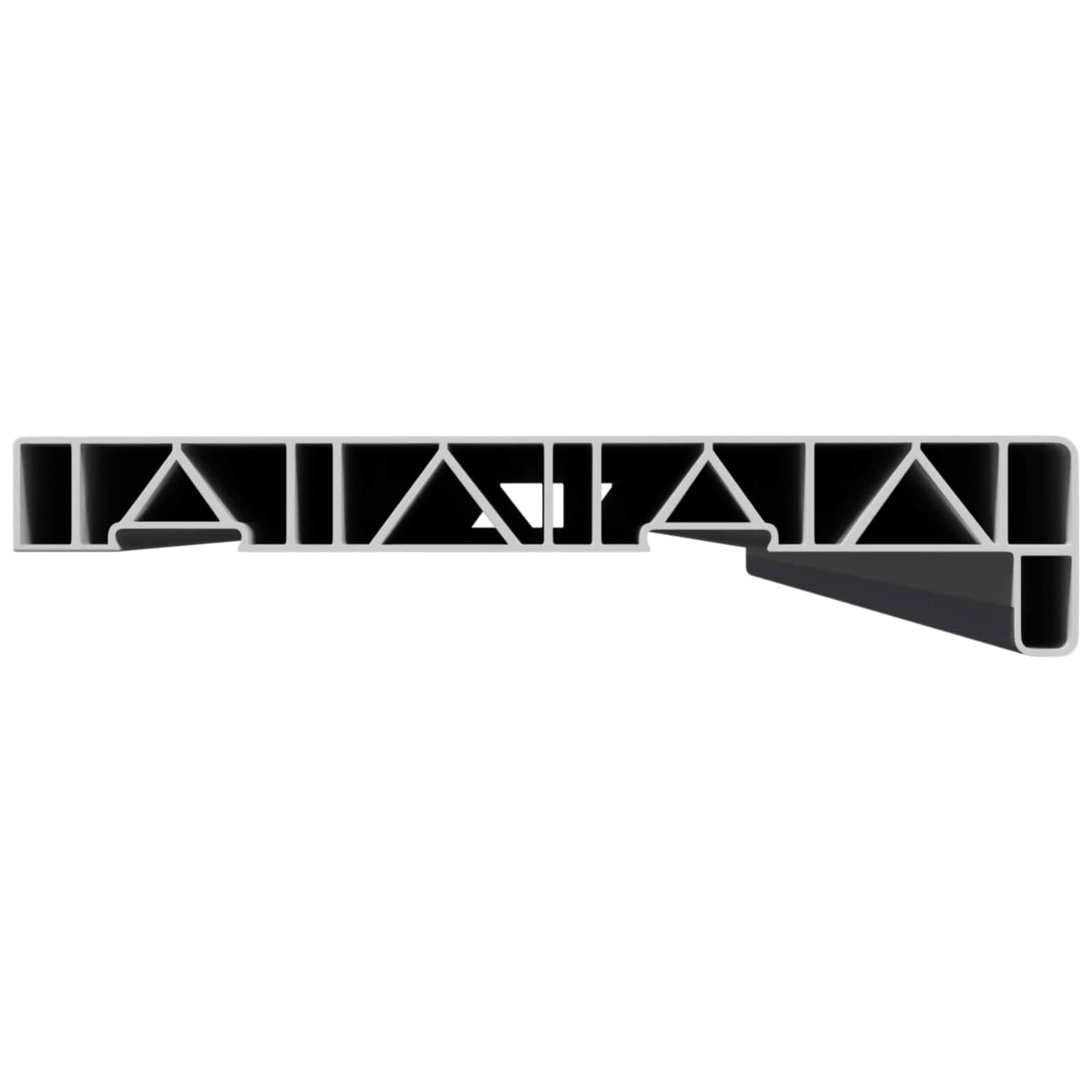 Vindueskarm Anthracit med træstruktur 140 x 25 x 4,5 cm PVC