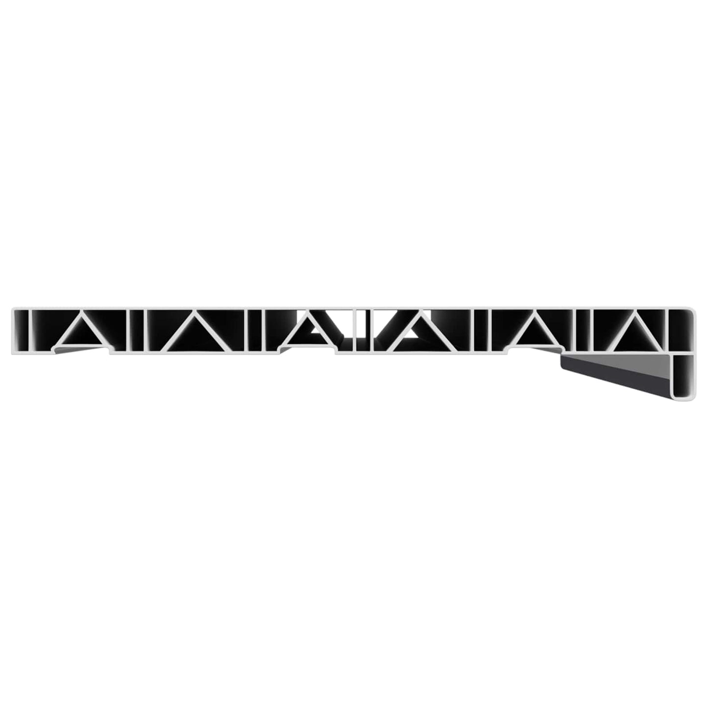 Vindueskarm Anthracit med træstruktur 100 x 30 x 4,5 cm PVC