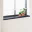 Vindueskarm Anthracit med træstruktur 120 x 35 x 4,5 cm PVC
