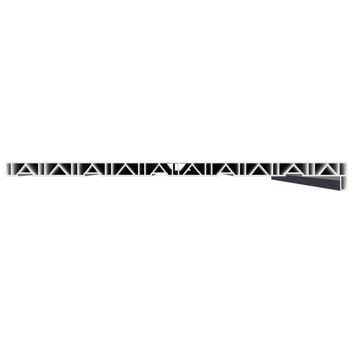 Vindueskarm Anthracit med træstruktur 120 x 50 x 4,5 cm PVC