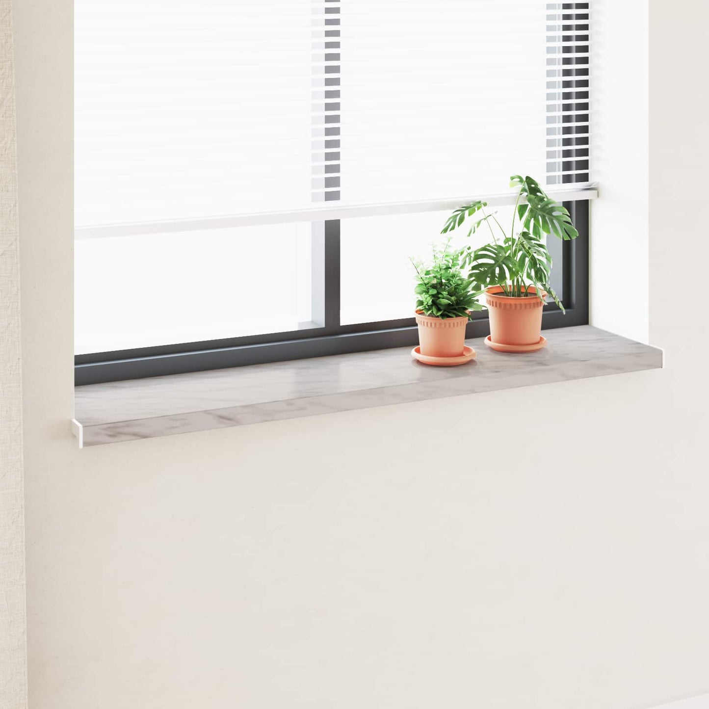 Vindueskarm Marmor tekstur 120 x 30 x 4,5 cm PVC