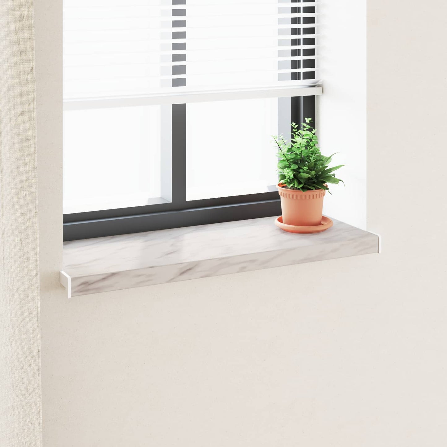 Vindueskarm Marmor tekstur 100 x 35 x 4,5 cm PVC