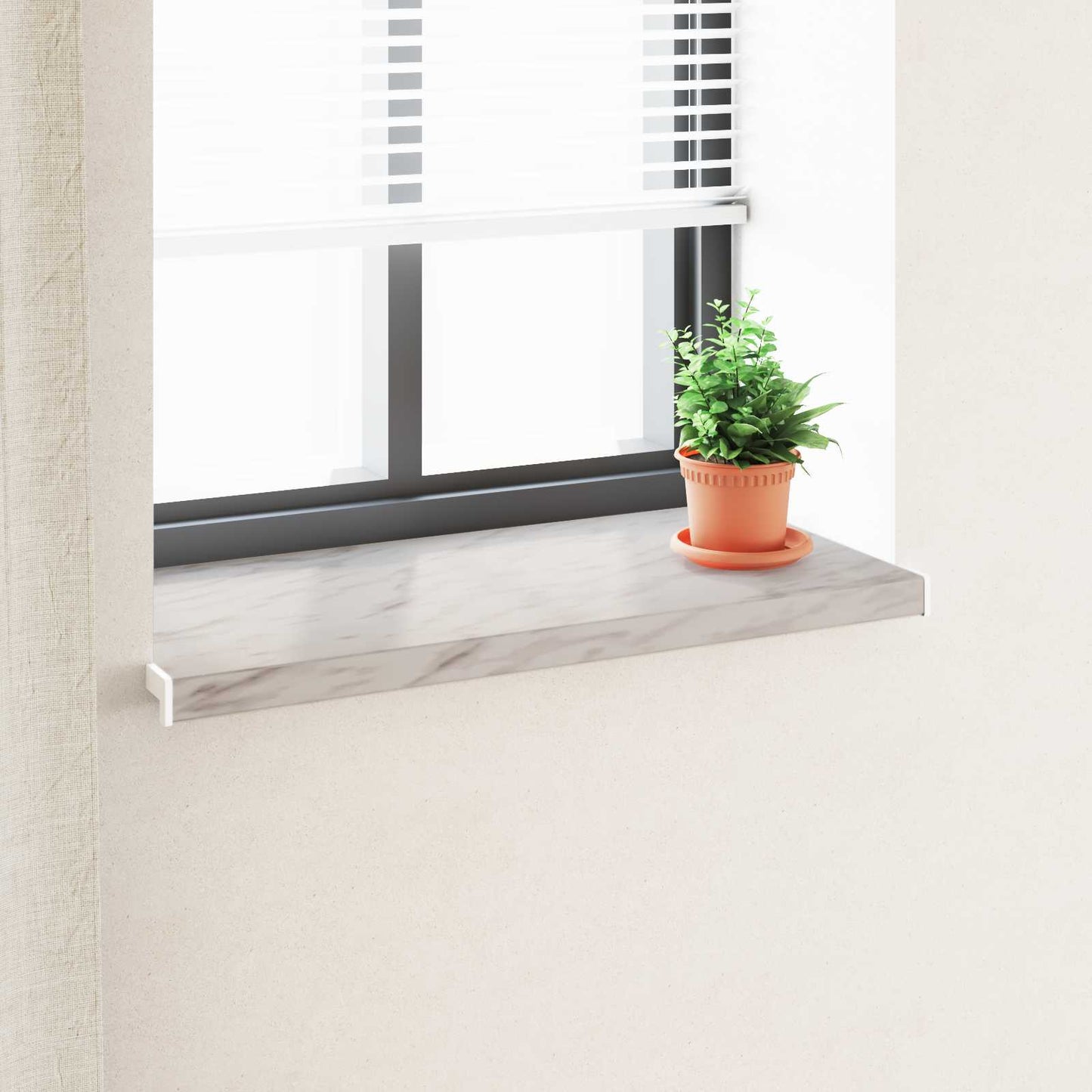Vindueskarm Marmor tekstur 80 x 40 x 4,5 cm PVC
