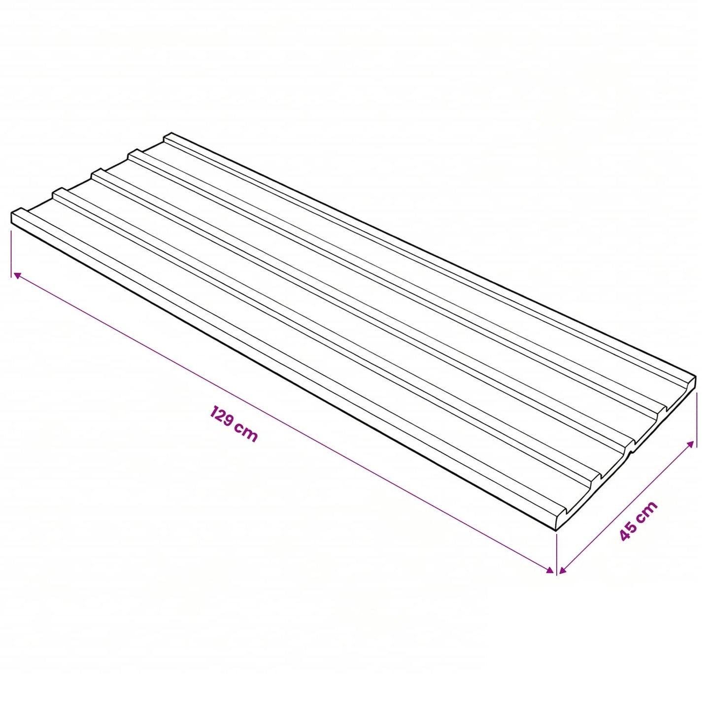Tagpanel 12 stk. Brun 129 x 45 cm Galvaniseret stål