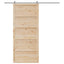 Ladedør 100 x 2,5 x 208 cm Massivt fyrretræ Naturfarvet