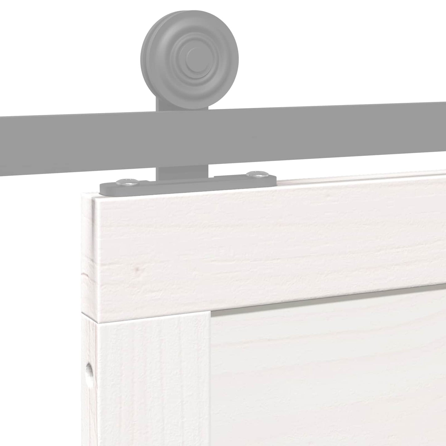 Ladedør 100 x 2,5 x 208 cm Massivt fyrretræ Hvid