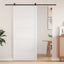 Ladedør 100 x 2,5 x 208 cm Massivt fyrretræ Hvid