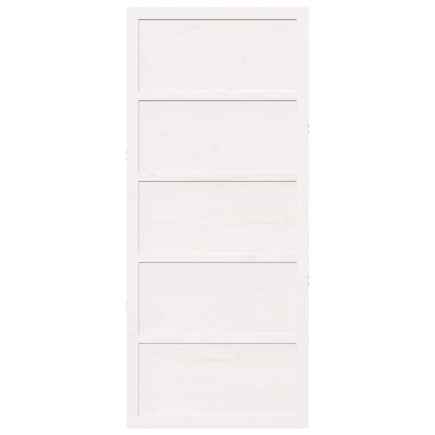 Ladedør 100 x 2,5 x 208 cm Massivt fyrretræ Hvid