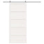 Ladedør 100 x 2,5 x 208 cm Massivt fyrretræ Hvid