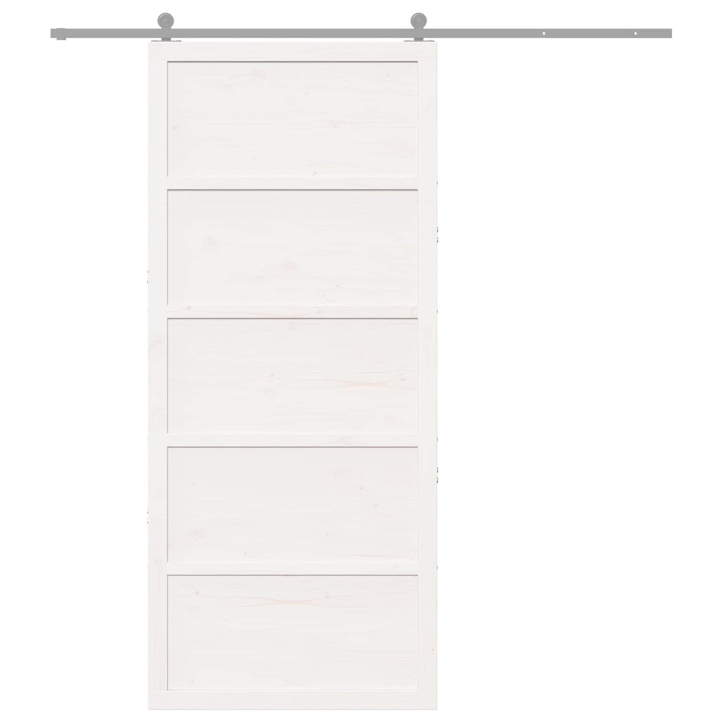 Ladedør 100 x 2,5 x 208 cm Massivt fyrretræ Hvid