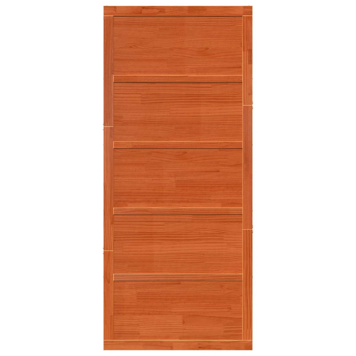 Ladedør 100 x 2,5 x 208 cm Massivt fyrretræ Voksbrun