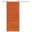 Ladedør 100 x 2,5 x 208 cm Massivt fyrretræ Voksbrun