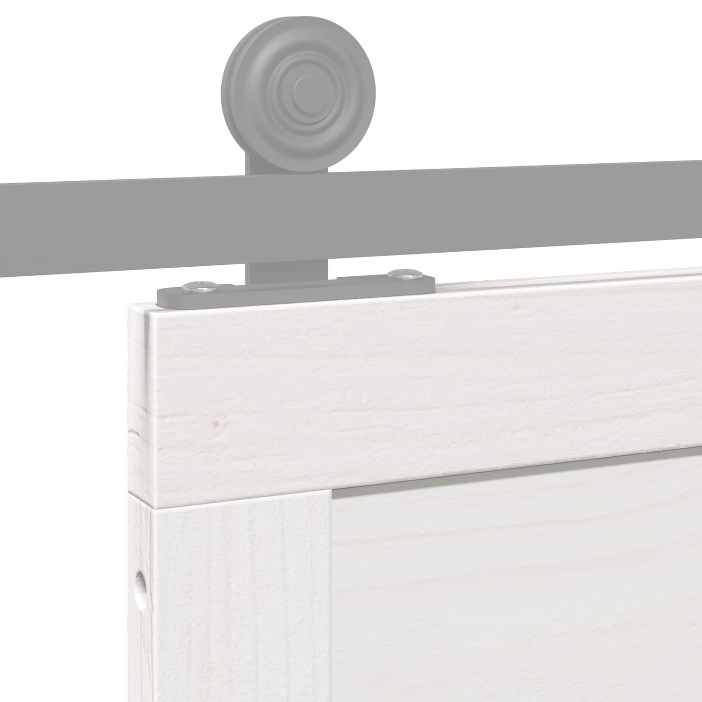 Ladedør Hvid 90 x 2,5 x 208 cm Massivt fyrretræ