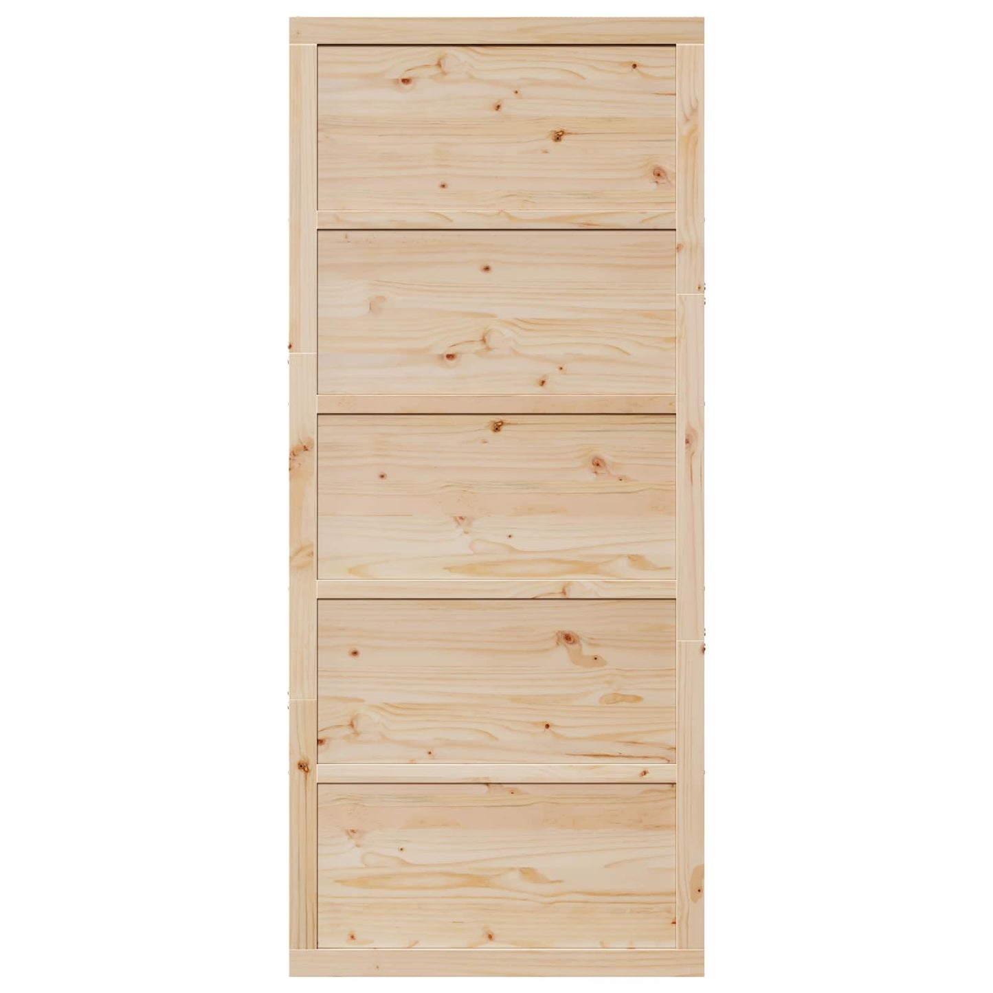 Ladedør 80 x 2,5 x 208 cm Massivt fyrretræ Naturfarvet