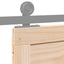 Ladedør 100 x 2,5 x 208 cm Massivt fyrretræ Naturfarvet