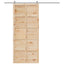 Ladedør 100 x 2,5 x 208 cm Massivt fyrretræ Naturfarvet