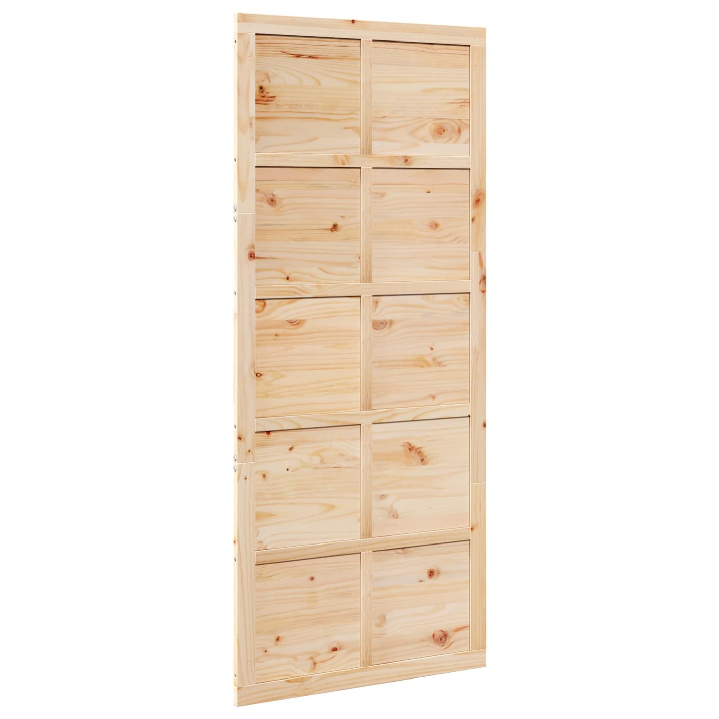 Ladedør 90 x 2,5 x 208 cm Massivt fyrretræ Naturfarvet