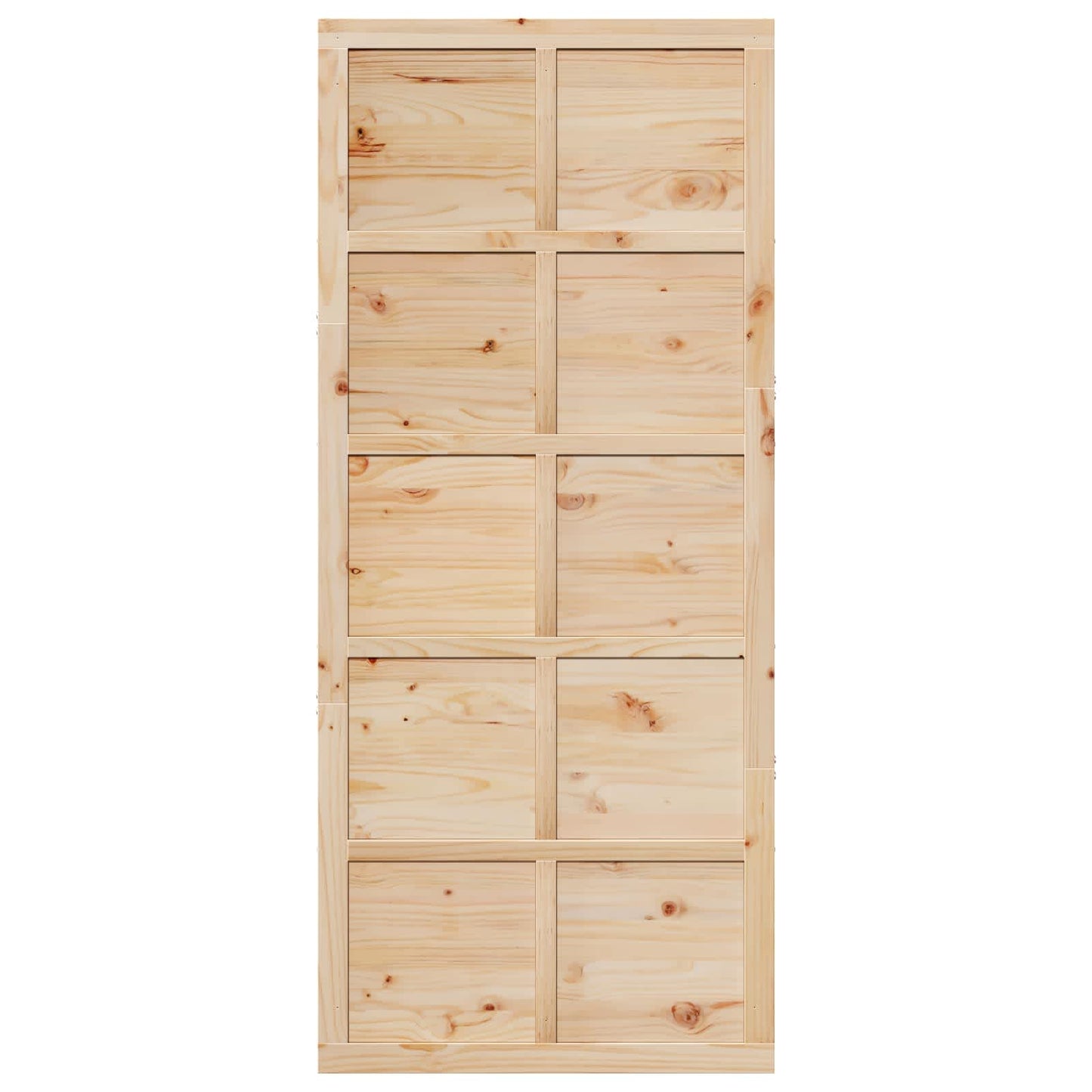 Ladedør 90 x 2,5 x 208 cm Massivt fyrretræ Naturfarvet