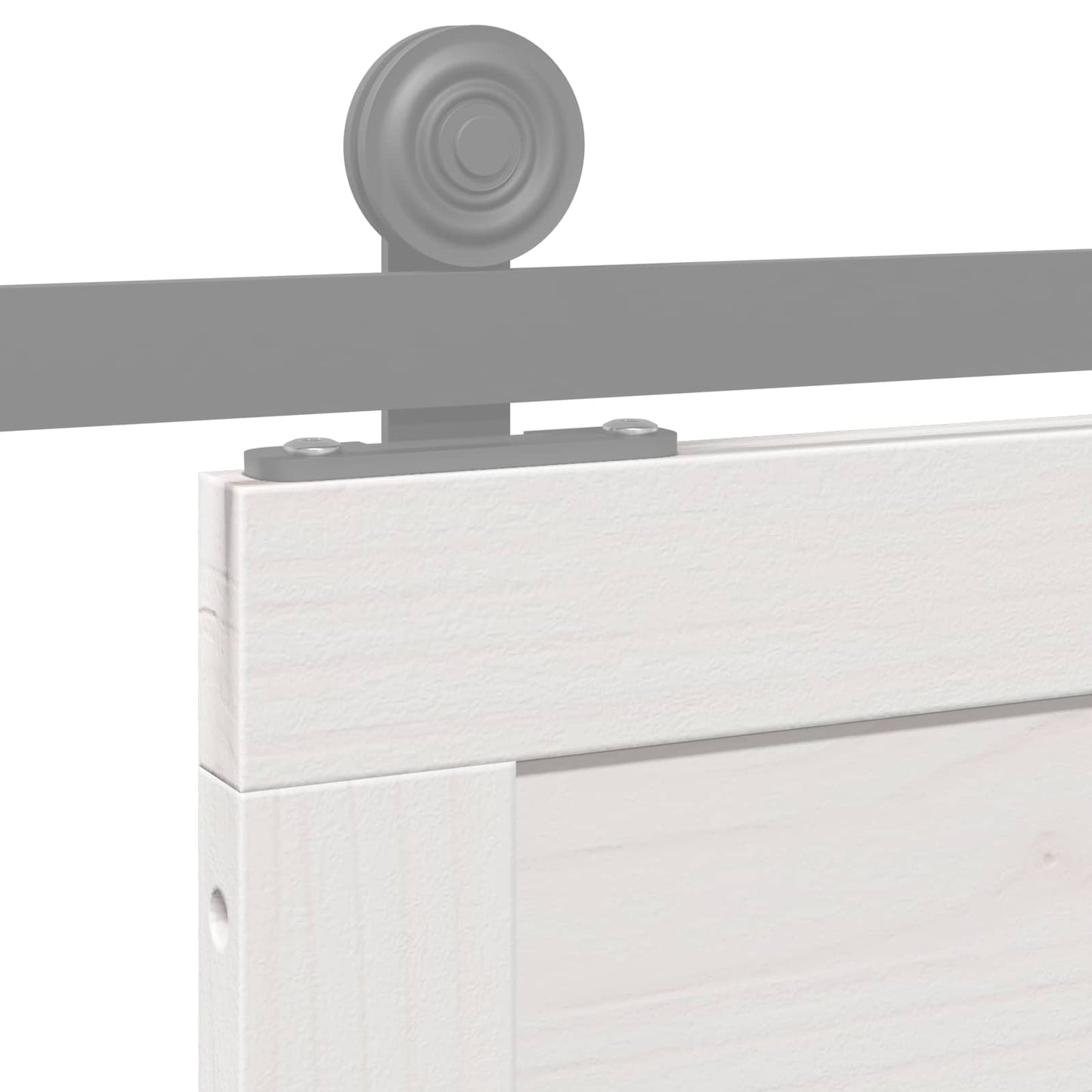 Ladedør 90 x 2,5 x 208 cm Massivt fyrretræ Hvid