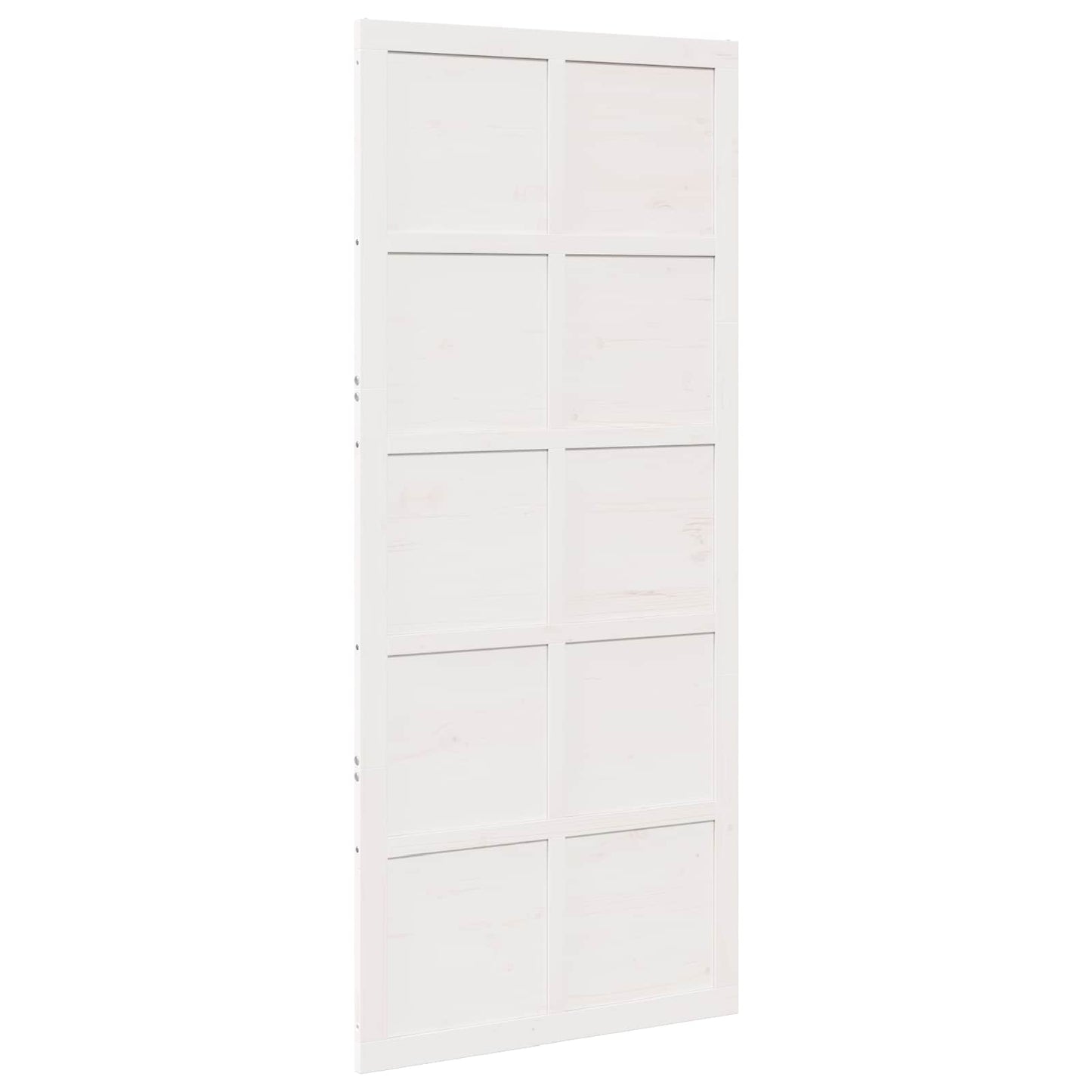 Ladedør 90 x 2,5 x 208 cm Massivt fyrretræ Hvid