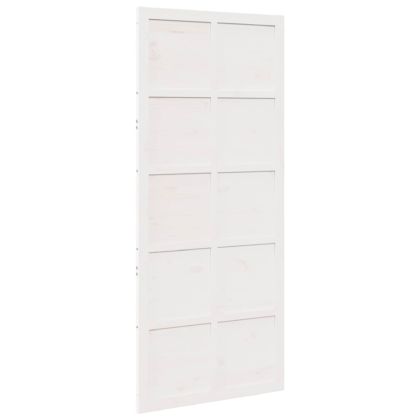 Ladedør 90 x 2,5 x 208 cm Massivt fyrretræ Hvid