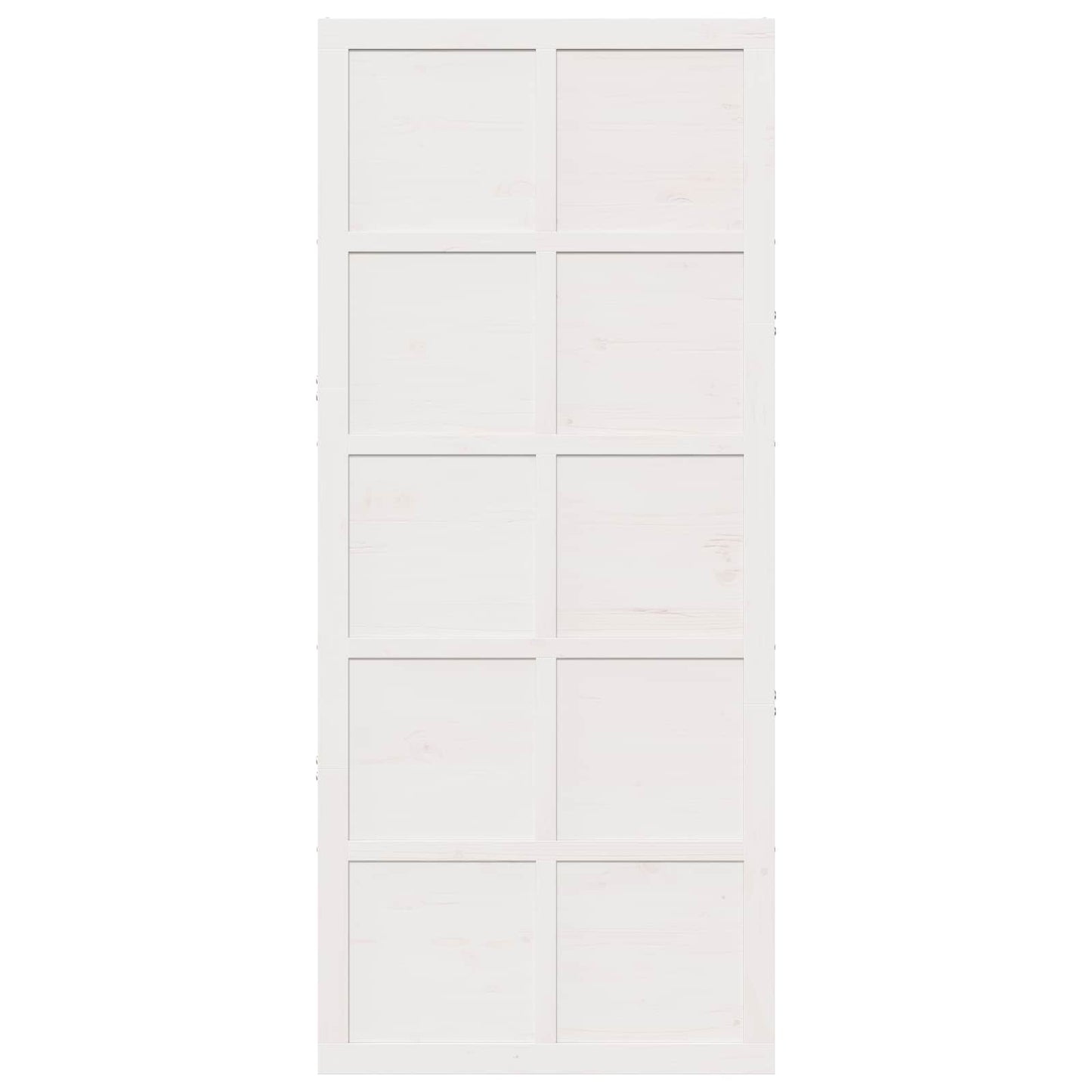 Ladedør 90 x 2,5 x 208 cm Massivt fyrretræ Hvid
