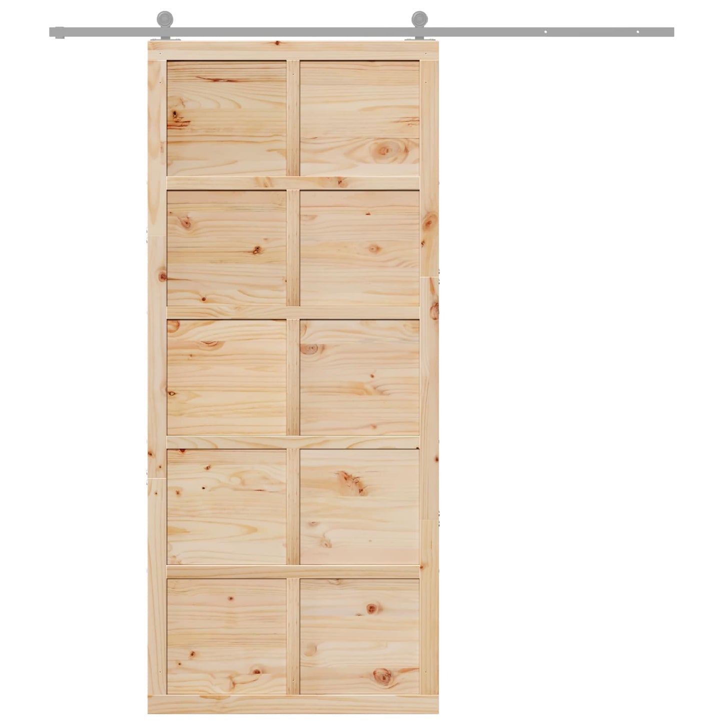 Ladedør 80 x 2,5 x 208 cm Massivt fyrretræ Naturfarvet