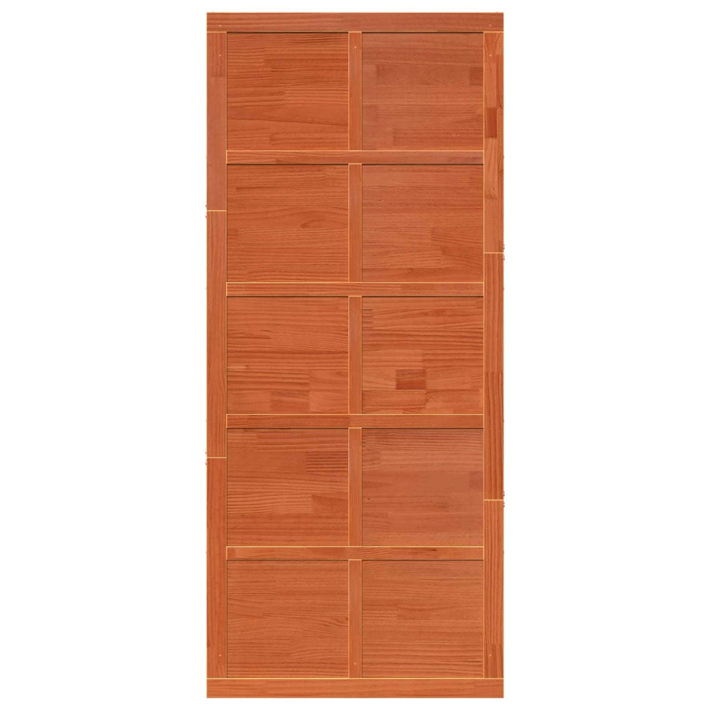 Ladedør 80 x 2,5 x 208 cm Massivt fyrretræ Voksbrun