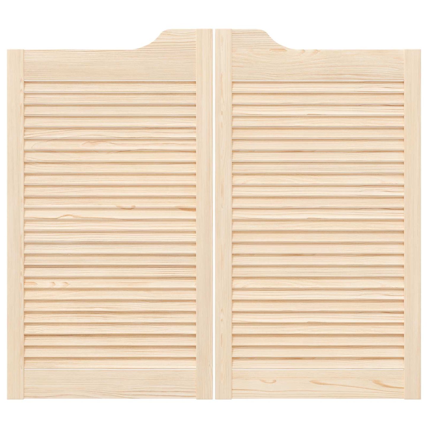 Svingdøre Naturfarvet 90 x 50 cm Massivt fyrretræ