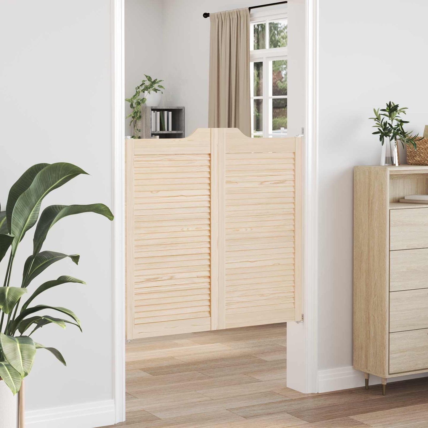 Svingdøre Naturfarvet 100 x 50 cm Massivt fyrretræ