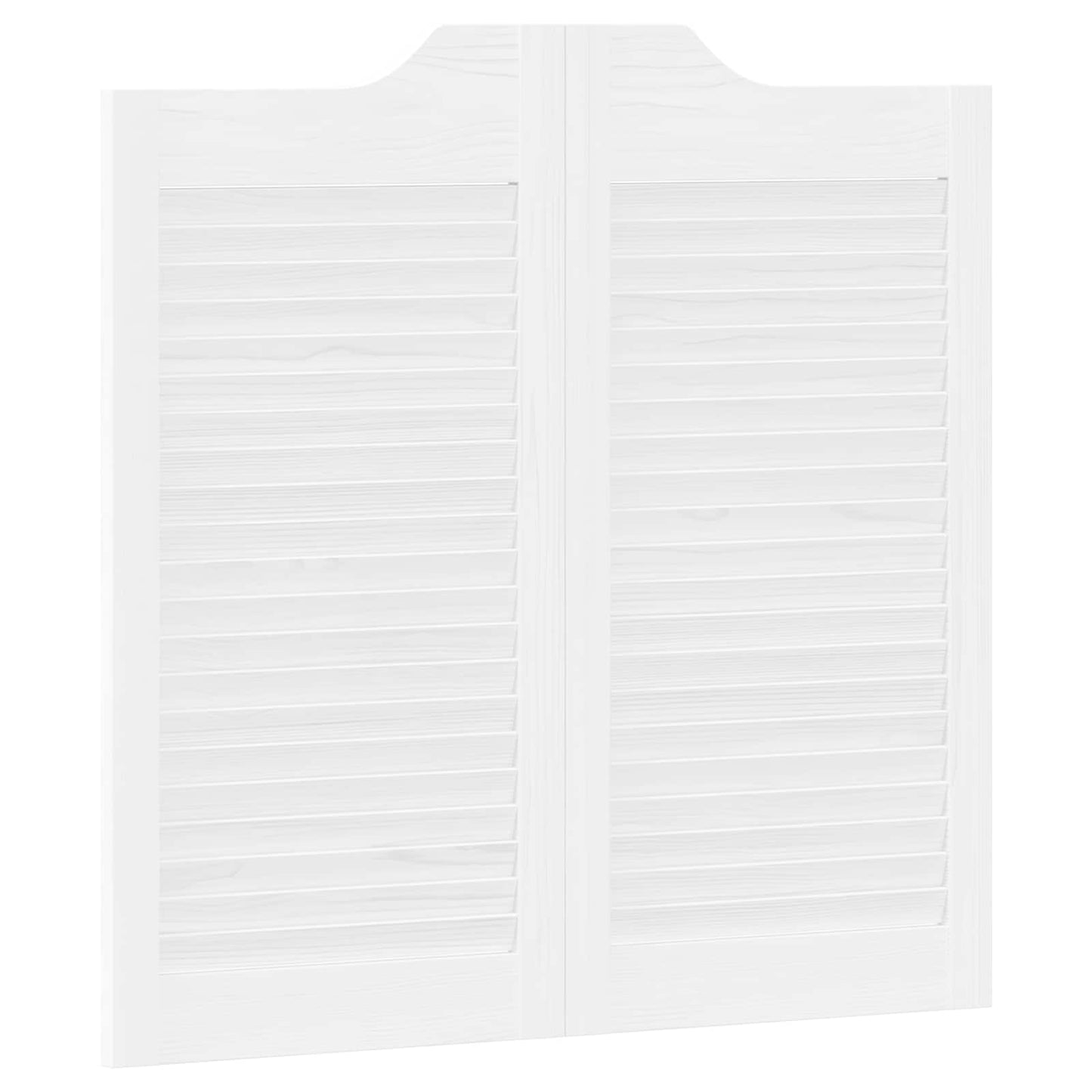 Svingdøre Hvid 80 x 40 cm Massivt fyrretræ