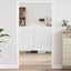 Svingdøre Hvid 80 x 50 cm Massivt fyrretræ