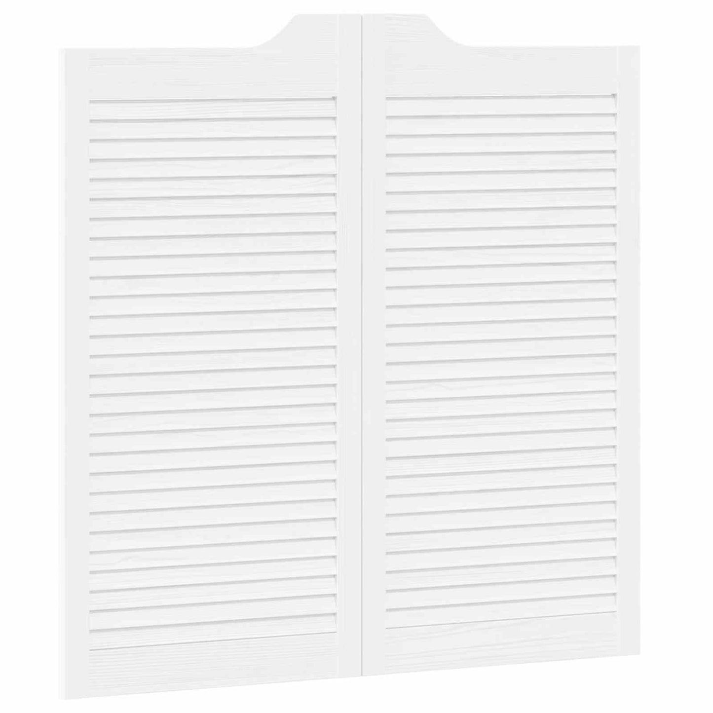 Svingdøre Hvid 100 x 50 cm Massivt fyrretræ