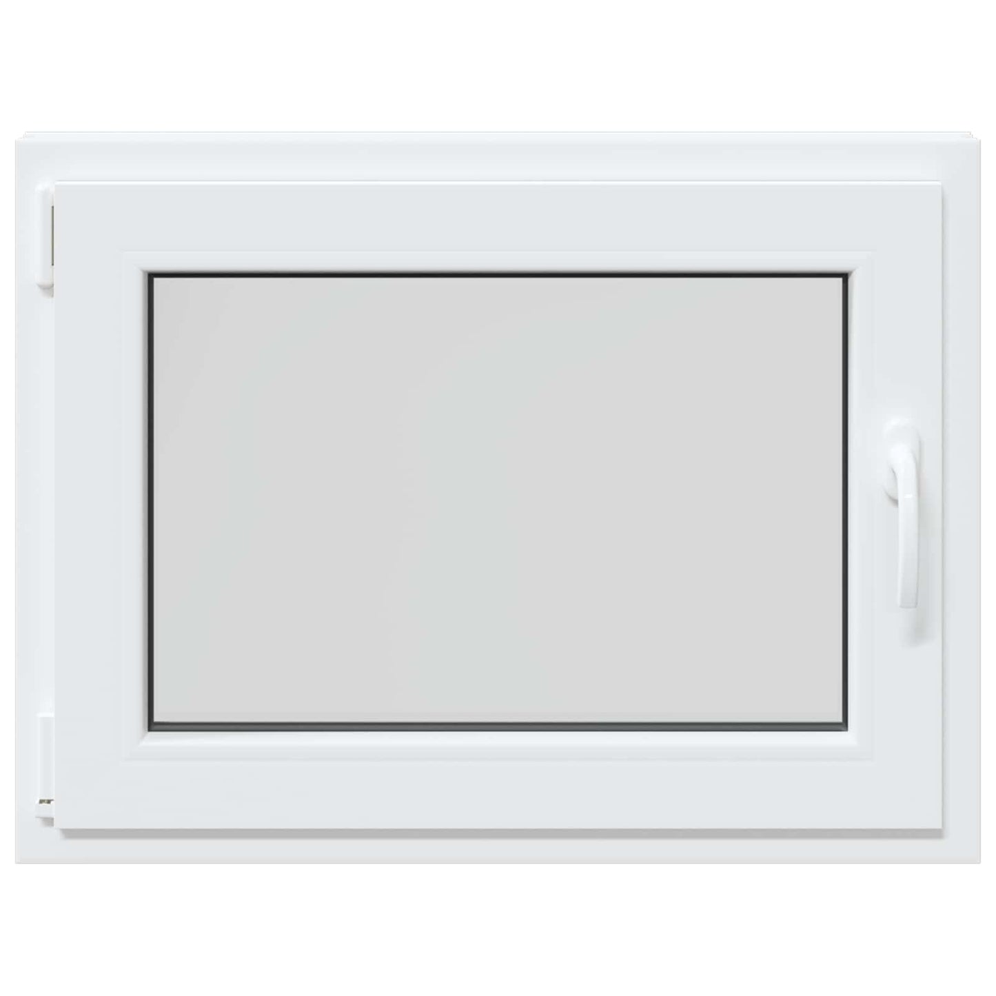 Kældervindue RISOR 80 x 60 cm PVC og glas Hvid
