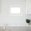 Kældervindue RISOR 80 x 70 cm PVC og glas Hvid