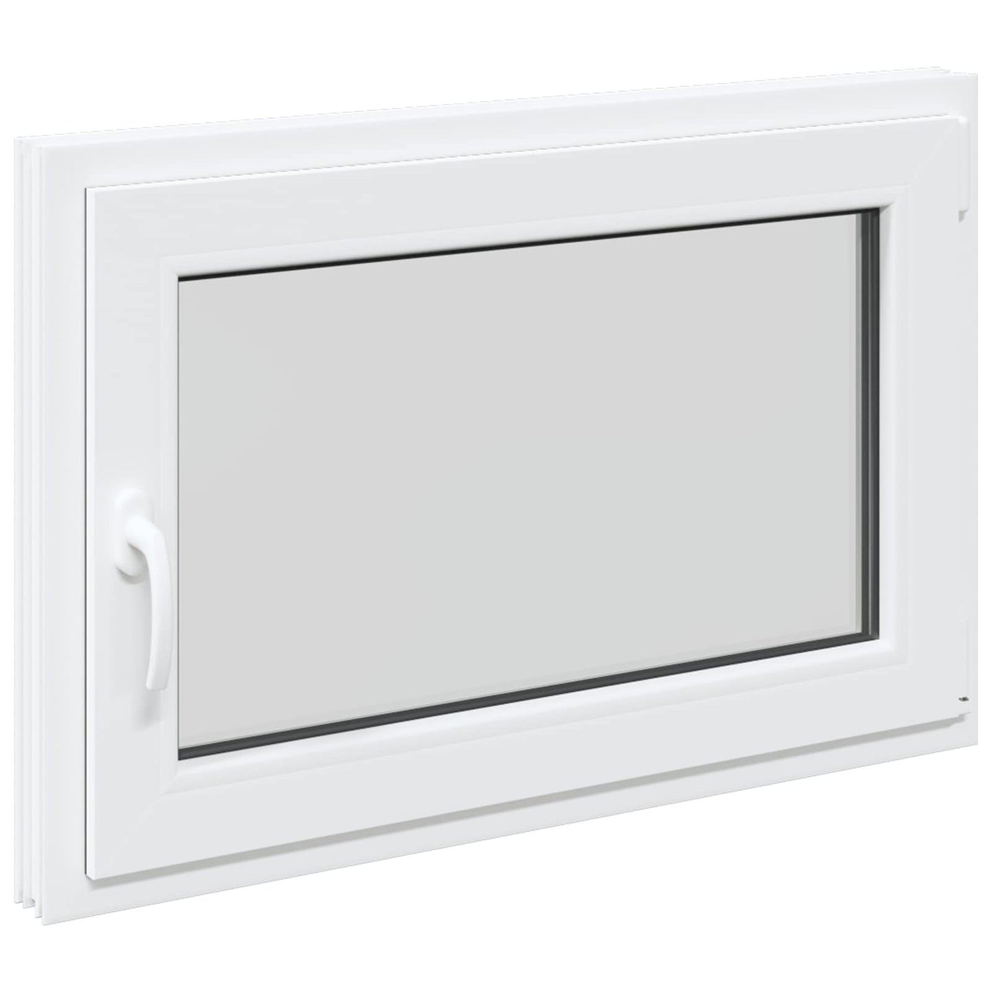 Kældervindue RISOR 90 x 50 cm PVC og glas Hvid
