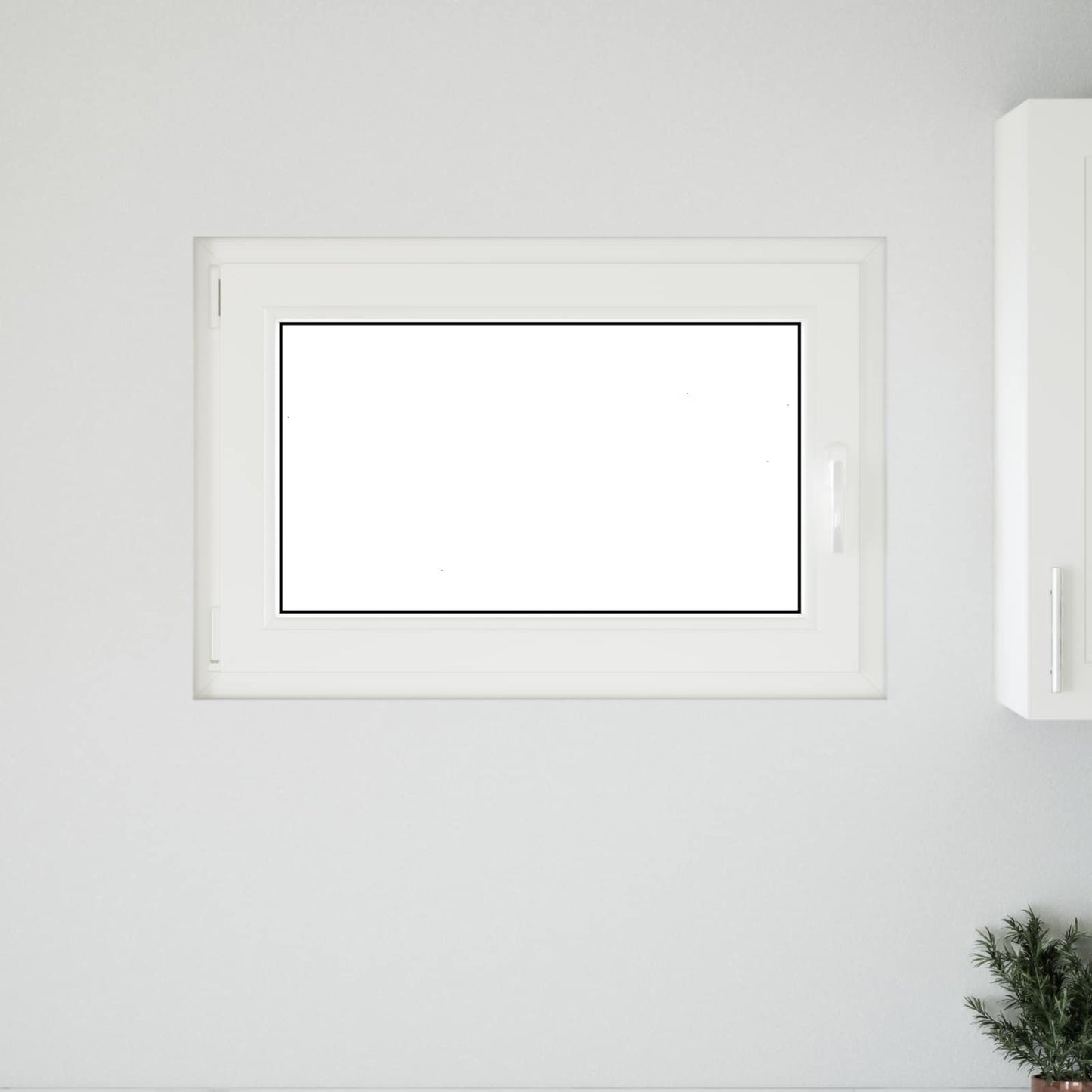 Kældervindue RISOR 90 x 60 cm PVC og glas Hvid