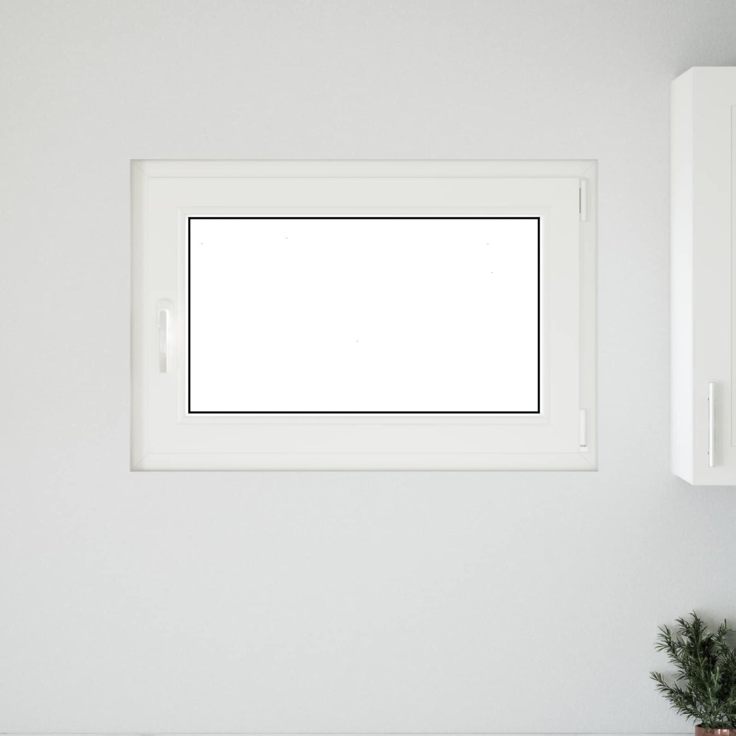 Kældervindue RISOR 90 x 70 cm PVC og glas Hvid