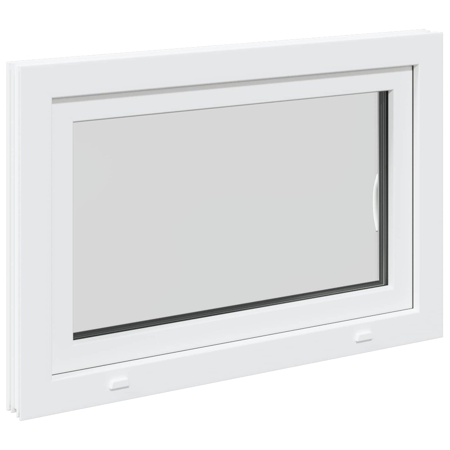 Kældervindue RISOR 90 x 70 cm PVC og glas Hvid