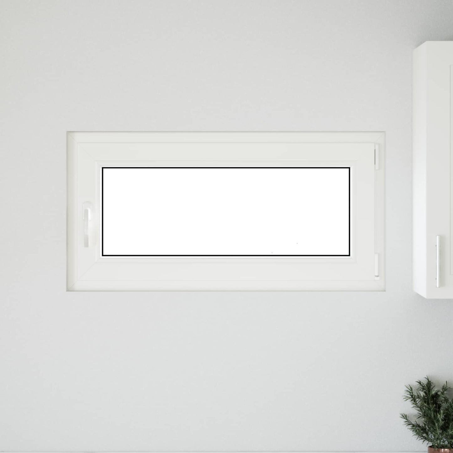Kældervindue RISOR 100 x 50 cm PVC og glas Hvid