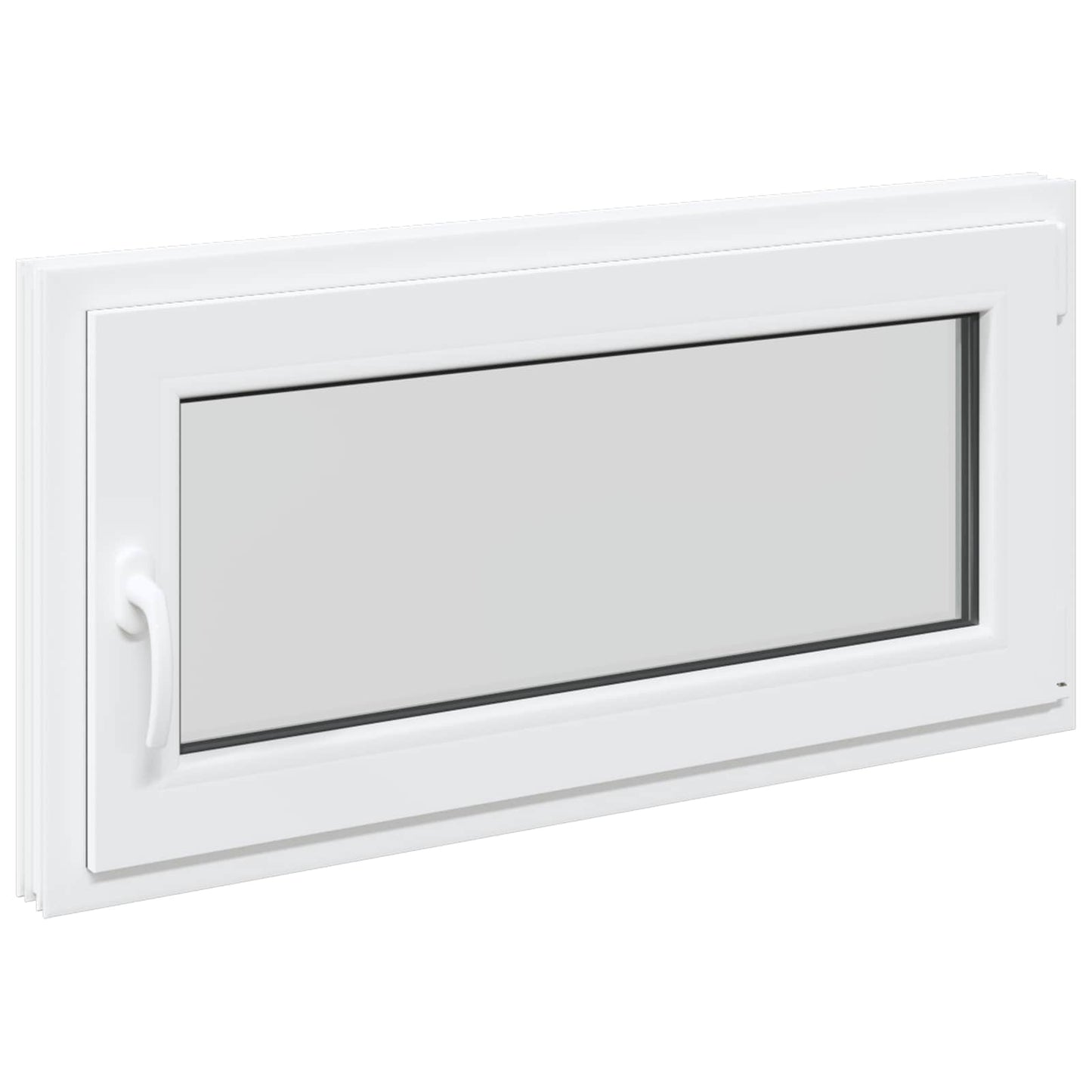 Kældervindue RISOR 100 x 50 cm PVC og glas Hvid