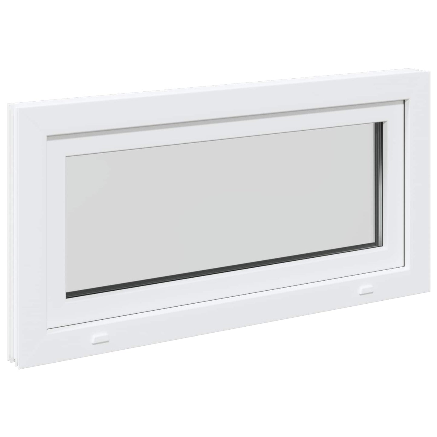Kældervindue RISOR 100 x 50 cm PVC og glas Hvid
