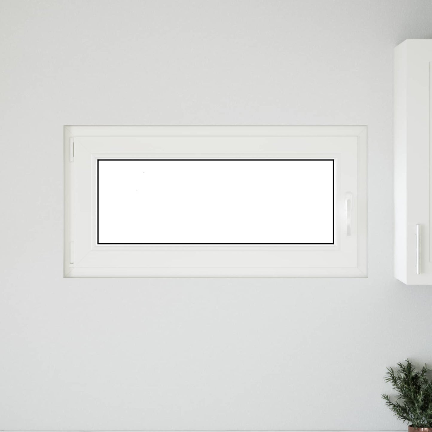 Kældervindue RISOR 100 x 50 cm PVC og glas Hvid