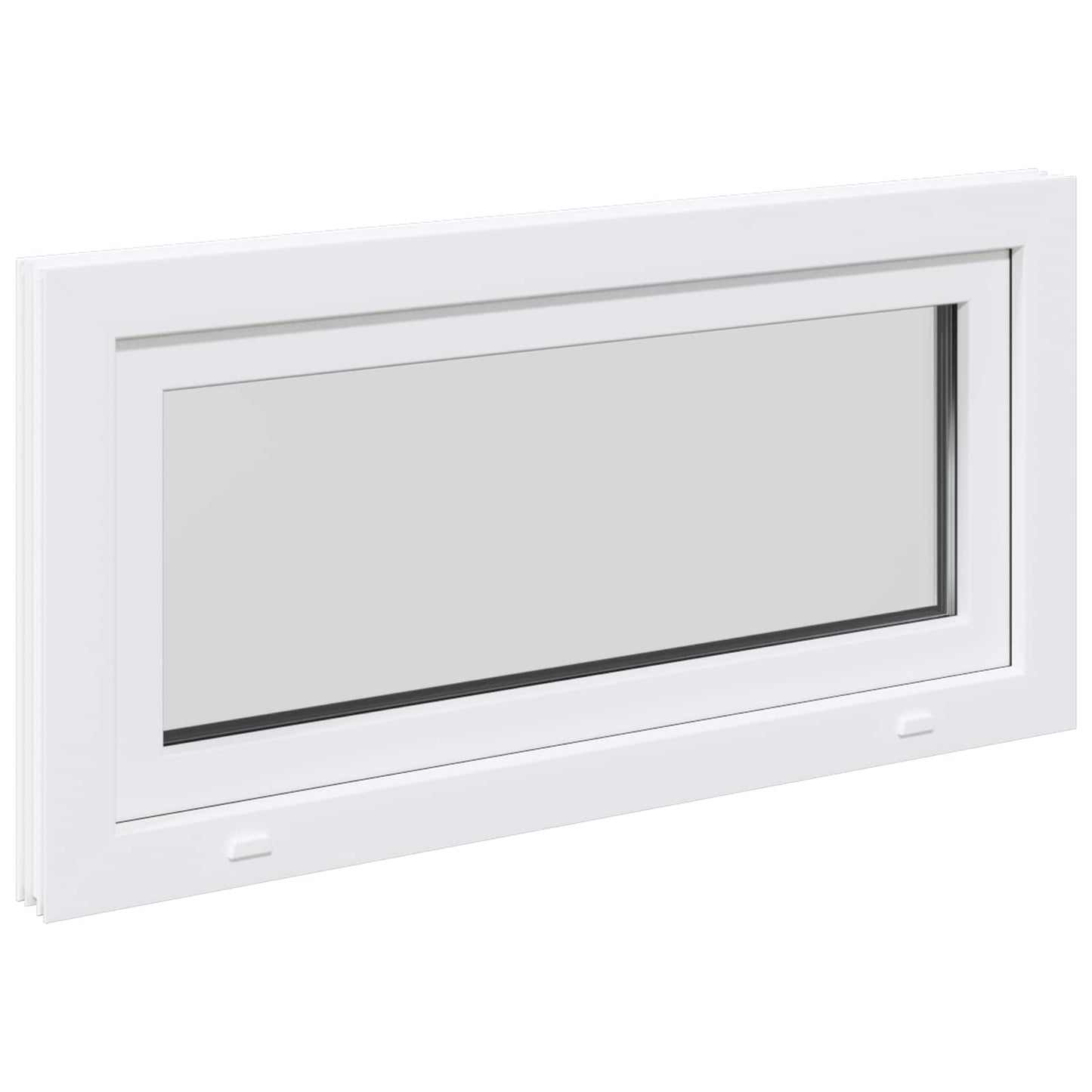 Kældervindue RISOR 100 x 50 cm PVC og glas Hvid