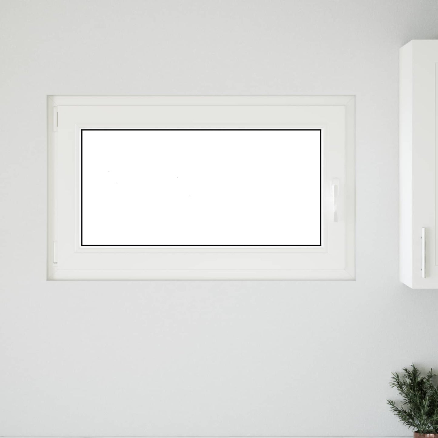 Kældervindue RISOR 100 x 60 cm PVC og glas Hvid