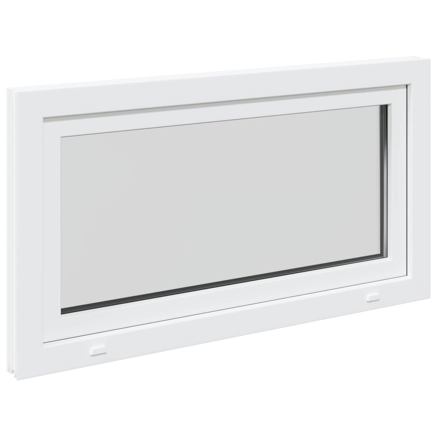 Kældervindue RISOR 110 x 60 cm PVC og glas Hvid