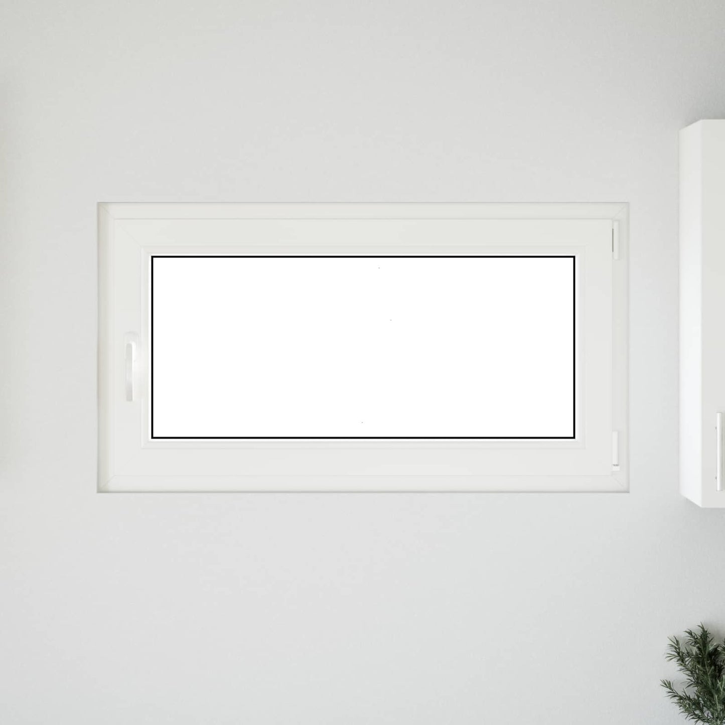 Kældervindue RISOR 110 x 70 cm PVC og glas Hvid